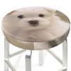 ZLYYXY Cute Maltese Puppy Bar Stool Cover Round Seat Cushion Pattern Round Stool Cover with Elastic Washable Stool Cover view 3