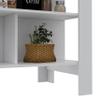 Versatile Kitchen Island Workstation  Modern & Spacious Design with Protective Silver Nanoparticle Top, Three Open Shelves, Easy Assembly, Ideal for Meal Prep & Storage (White+Walnut) view 4