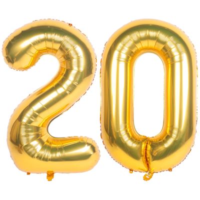 40 Inch gold Number Balloons Helium Foil Mylar Balloon Birthday Party banquet Decoration 20