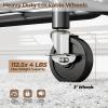 HYSEYY Heavy Duty Clothes Rack Load 450 LBS, Metal Garment Rack, Standing Rolling Clothing Rack for Hanging Clothes with Sturdy Wheels & Shelves, Portable Closet Wardrobe Rack,Black view 4