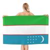 WURTON Flag of The Republic of Uzbekistan Print Personalized Beach Towel Pool Towels for Summer Vacation, Beach Essentials Gifts view 2