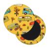 ZLYYXY Car and Bicycle Bar Stool Cover Round Seat Cushion Pattern Round Stool Cover with Elastic Washable Stool Cover view 2