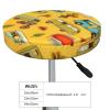 ZLYYXY Car and Bicycle Bar Stool Cover Round Seat Cushion Pattern Round Stool Cover with Elastic Washable Stool Cover view 4