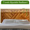 Acacia Sierra Queen Size Bed Frame with Adjustable Headboard, 800 lbs Capacity Farmhouse Signature Bedroom Furniture Solid Wood Bed Compatible with All Mattress Types, Non-Slip and Noise-Free, Walnut view 3