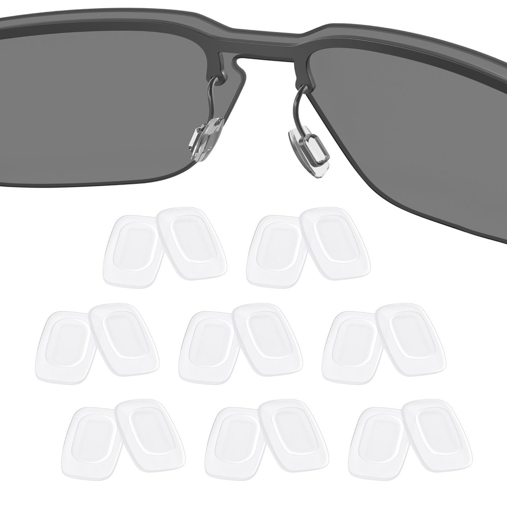 8 Pairs Replacement Nose Pads Nose Pieces for Costa South Point/Flagler/Ponce/Fernandina/Shipmaster/Wader/Peli; for Oakley Cartridge/Spindle/Latch Key/Diecutter/Latch Alpha/Lugplate Glasses, White