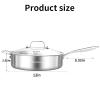 DELARLO Tri-Ply Stainless Steel 7QT Jumbo Cooker Saute Pan With Lid, 12.5 Inch Deep Frying Pan, Induction Large Skillet, Cooker Pan for Chefs, Dishwasher & Oven Safe view 3