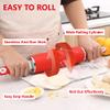 Silicone Rolling Pins for Baking:Non-Stick Dough Roller,Kitchen Baking Rolling Pin for Pasta,Pizza,Bread,Dishwasher Safe Kitchen Accessories (Pink, Small) view 4