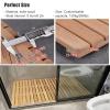 HDYZJQ Non-Slip Teak Mat for Shower 32x32in 321 23 27 30 36 38in, Large Wood Bathroom Mat Flooring Decor and Protector, Stand Up Shower Floor Mat(34x30in(86.3x76.2cm)) view 3