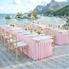 Besutolife 6 Pack Pink Spandex Tablecloth for 6ft Rectangle Tables Fitted Table Cloth Stretch Table Covers Skirt 6ft Rectangular Tablecloths for Banquet Parties Wedding Decorations view 4