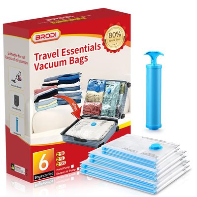 Travel Vacuum Bags - Space Saver Combo Pack (6 Bags)