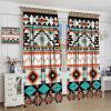AAVEUP Aztec Curtains, Vintage Striped Arrow Totem Primitive Tribal Navajo Aboriginal Abstract Geometry Blackout Window Treatments, Thermally Insulated Drapes for Living Room Bedroom Kitchen 52x84in view 4