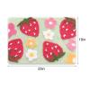 Anybar Green Bathroom Rugs Cute Strawberry Flower Bath Mat Bathroom Accessories, Funny Colorful Non Slip Floor Bath Rug Machine Washable Bathmat Soft Microfiber Carpet for Shower, Bathtub (18x25 inch) view 2