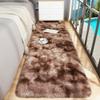 2x3 Feet Hot Pink and 2x6 Feet Tie-Dyed Brown Runner Rug for Bedroom, Soft Fluffy Hallway Rugs with Non-Slip Bottom Shag Bedside Rug for Kids Girls Room Plush Shaggy Dorm Rug Home Decor Carpet view 1
