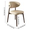 Dining Chairs, Side Back Chairs Kitchen Chairs Dressing Chairs Home Kitchen and Coffee Bar Bars, Upholstered Armless Side Chairs, Suitable for Kitchen, Dining Room, Living Room ( Color : Walnut+light view 2