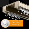 Curtain Double Tracks Ceiling Mount Silence Rail Smooth Glide Aluminium Curtain Rails for Living Room Bedroom Room Divider 120/170/250/350/470/500cm (Color : White, Size : 4 FT) view 4