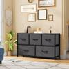 DWVO 5 Dresser for Bedroom, Fabric 5 Drawers, Chest of Drawers for Closet, Black Dresser & Chest of Drawers view 2
