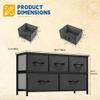 DWVO 5 Dresser for Bedroom, Fabric 5 Drawers, Chest of Drawers for Closet, Black Dresser & Chest of Drawers view 3