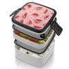 NONHAI Watermelon Pattern Bento Box Adult Lunch Box Double Layer Insulated Bento Lunch Boxes with Spoon Stackable Salad Lunch Containers Versatile Leak-Proof Lunchbox for Adults 1000 Ml view 4