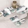 BTCOWZRV Rabbit with Bow Tie Bathroom Rug Set 3 Piece Includes Bath Rug, Contour Mat and Toilet Lid Cover Non-Slip Absorbent Bath Mats Shower Mats Soft Microfiber Floor Mat view 1