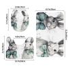 BTCOWZRV Rabbit with Bow Tie Bathroom Rug Set 3 Piece Includes Bath Rug, Contour Mat and Toilet Lid Cover Non-Slip Absorbent Bath Mats Shower Mats Soft Microfiber Floor Mat view 2