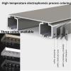 Heavy-Duty Curtain Conjoined Double Track Ceiling Mounting Aluminium Alloy Curtain Rails, Room Divider Track, Curtain Track Ceiling Mount Heavy Duty Curtain Tracks Rods System (Color : Champagne, Si view 3