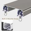 Heavy-Duty Curtain Conjoined Double Track Ceiling Mounting Aluminium Alloy Curtain Rails, Room Divider Track, Curtain Track Ceiling Mount Heavy Duty Curtain Tracks Rods System (Color : Champagne, Si view 4