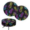LJMKZJN Colorful Pineapple Print Round Bar Stool Seat Covers Washable Stool Cushion Slipcover Elastic Bar Chair Covers for 12-16 Inch Chair Home Bar Hotel Use, 2 Pieces view 1