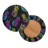 LJMKZJN Colorful Pineapple Print Round Bar Stool Seat Covers Washable Stool Cushion Slipcover Elastic Bar Chair Covers for 12-16 Inch Chair Home Bar Hotel Use, 2 Pieces view 2