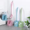 LDIQLAON Toilet Brush Set, No Dead Ends, Draining, Cleaning, Decontamination, Toilet Washing, Toilet Soft Bristles, Two-Piece Toilet Brushes view 2