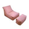 BKEKM Bean Bag Chair Leather Lazy Sofa Chair with Filling Bean Bag Tatami with Footstool Lounge Chairs Fluffy Bean Bag Lounger view 1