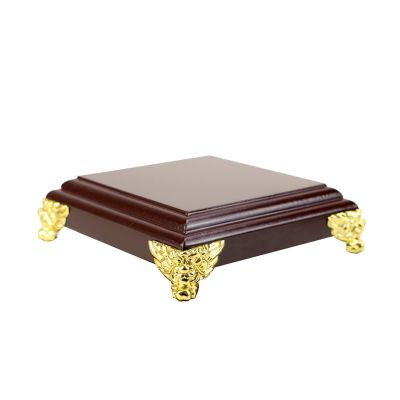 AIDNZYGDH Wooden Vase Base Wooden Vase Base Chinese Wooden Display Stand Square Shape Carved Wood Display Stand Wooden Base Holder for Arts Antique Wooden Vase Stand (Size : 9.5cm)