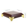 AIDNZYGDH Wooden Vase Base Wooden Vase Base Chinese Wooden Display Stand Square Shape Carved Wood Display Stand Wooden Base Holder for Arts Antique Wooden Vase Stand (Size : 9.5cm) view 2