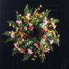 23.6 Inch Artificial Spring Wreaths, Front Door Wreath Indoor Outdoor Decorative Hanging Wreath, Spring Summer Flower Wreaths for All Seasons Door Wall Window Festival Farmhouse Mother's Day(#1) view 1