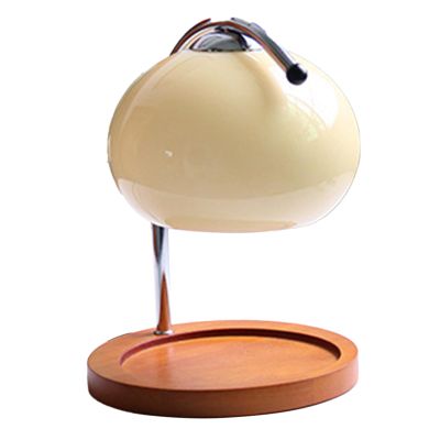 Candle Warmer Lamp, Aromatherapy Candle Warmer, Dimmable Retro Decorative Aromatherapy Candle Melter Melting Lamp for Bedroom Study Round Plate (Beige)