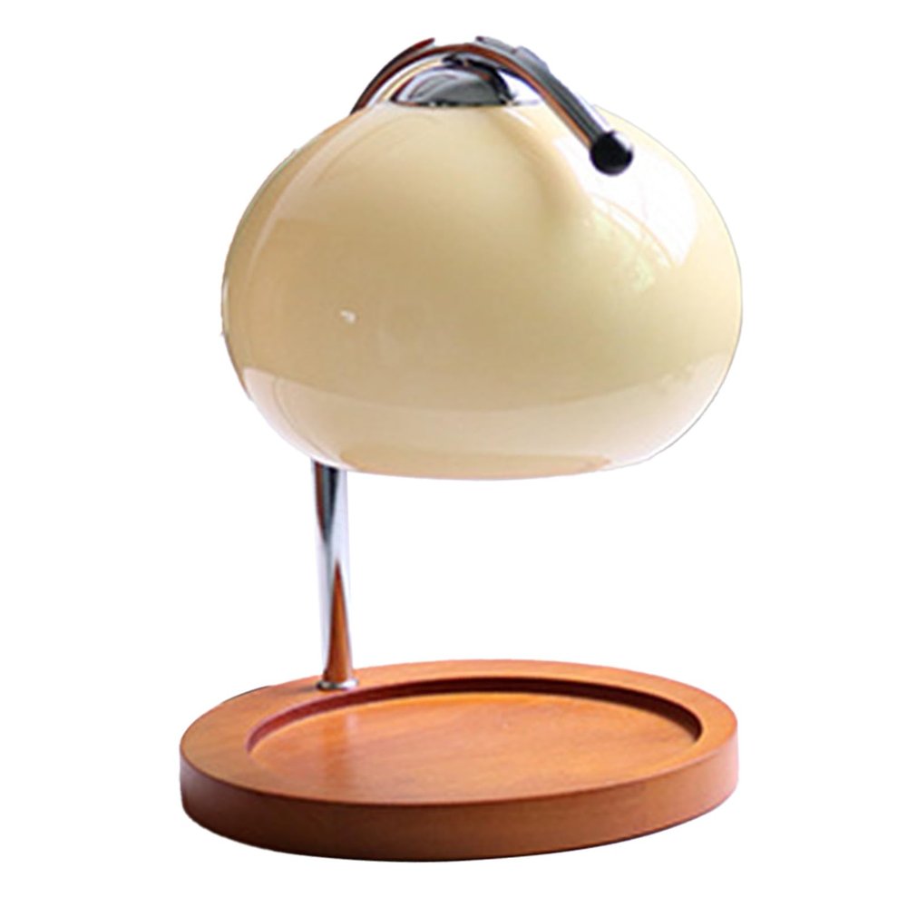 Candle Warmer Lamp, Aromatherapy Candle Warmer, Dimmable Retro Decorative Aromatherapy Candle Melter Melting Lamp for Bedroom Study Round Plate (Beige)