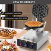 Electric Waffle Baker, Dessert Waffle Iron, Non-Stick Waffle Maker, With Temperature Control Knob And Timing Button, Adjustable Temperature In 50-200, Time Adjustable 0-5min,Double-head view 3