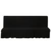 Aliuciku Armless Futon Slipcover Protector with Skirt 2 Seater Couch Covers Futon Stretch Armless Sofa Bed Cover (Color : Black, Size : Small) view 1