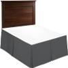 Texonic Split Corner Bed Skirt 15 Inch Drop Rv King Size 100% Egyptian Cotton Wrinkle and Fade Resistant Long Staple Premium 600 Thread Count Dark Grey Solid view 1