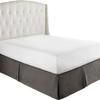 Texonic Split Corner Bed Skirt 15 Inch Drop Rv King Size 100% Egyptian Cotton Wrinkle and Fade Resistant Long Staple Premium 600 Thread Count Dark Grey Solid view 4
