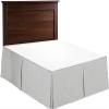 Texonic Split Corner Bed Skirt 15 Inch Drop California King Size Egyptian Cotton Wrinkle and Fade Resistant Long Staple Premium 600 Thread Count Silver Grey Solid view 1