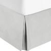 Texonic Split Corner Bed Skirt 15 Inch Drop California King Size Egyptian Cotton Wrinkle and Fade Resistant Long Staple Premium 600 Thread Count Silver Grey Solid view 2
