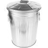 BESTOYARD Stainless Steel Trash Can with Lid, 8L Outdoor Dog Poop Garbage Can Retro Round Wastebasket Container for Farm Kitchen Garbage Daily Waster Storage, 29.50X22.50X22.50CM, Silver, 561037HE52R view 2