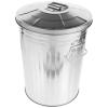 BESTOYARD Stainless Steel Trash Can with Lid, 8L Outdoor Dog Poop Garbage Can Retro Round Wastebasket Container for Farm Kitchen Garbage Daily Waster Storage, 29.50X22.50X22.50CM, Silver, 561037HE52R view 4