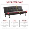 Aliuciku Armless Futon Slipcover Protector with Skirt 2 Seater Couch Covers Futon Stretch Armless Sofa Bed Cover (Color : Purple, Size : Small) view 4