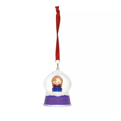 Disney Theme Park Merchandise Anna Snow Globe Christmas Tree Ornament, Purple, 400952817921