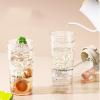 YZFEIJDNA Lily of the valley water cups, high-value straw cups, portable cups, plastic cups, portable double drink cups, 580 ml view 3