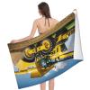 WURTON Company Farm Tractor Print Personalized Beach Towel Pool Towels for Summer Vacation, Beach Essentials Gifts view 3