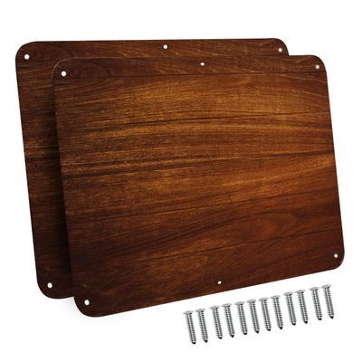 17.5inchX11.5inch Large Stainless Steel Plate for Magnets, 3M Adhesive Back, Mounting Screws, Ideal for Magnetic Shelf, Spice Holders, Colorful Magnets as a Gift. Mount Anywhere! (Timber, 2 Pack)