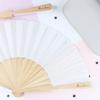 eBuyGB Engraved Bride White Wooden Wedding Role Folding Fan, Hen Party Accessories for Bride To Be, Hen Do Decorations - 42.5cm x 23cm (Font 1) view 1