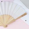 eBuyGB Engraved Bride White Wooden Wedding Role Folding Fan, Hen Party Accessories for Bride To Be, Hen Do Decorations - 42.5cm x 23cm (Font 1) view 2